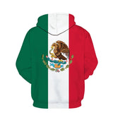 Gold Eagle Mexico Flag Hoodie