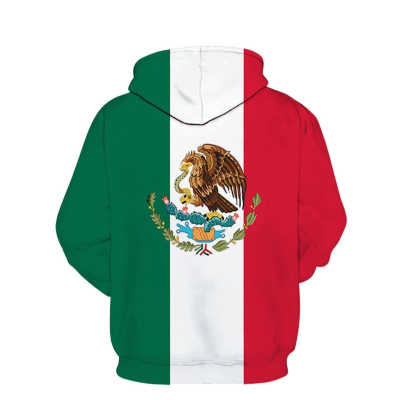 ["Gold Eagle Mexico Flag Hoodie"]