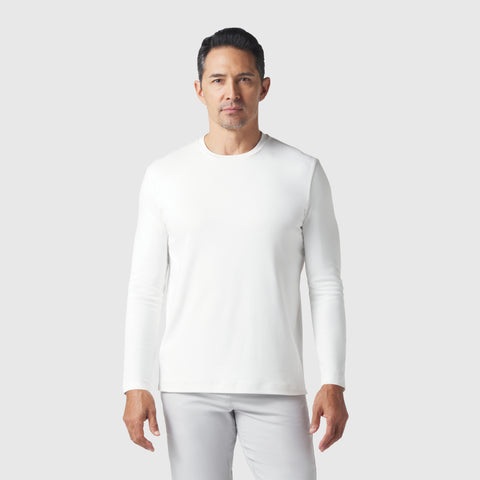 Precision Long Sleeve Tee made from organic cotton, hypoallergenic and wrinkle-resistant.