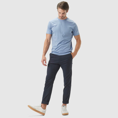 Jetsetter Tech Pant Slim Fit for travel and comfort, featuring wrinkle-free, stain-repellent, and odor-resistant fabric.