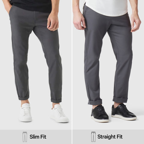 Jetsetter Tech Pant Slim Fit in gray, featuring comfortable, travel-friendly design.