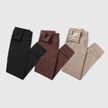 Jetsetter Tech Pant Slim Fit 3-Pack in black, brown, and beige.