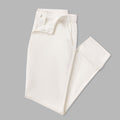 Jetsetter Tech Pant Slim Fit in white, travel-friendly wrinkle-free microfiber fabric with anti-odor and stain-repellent features.