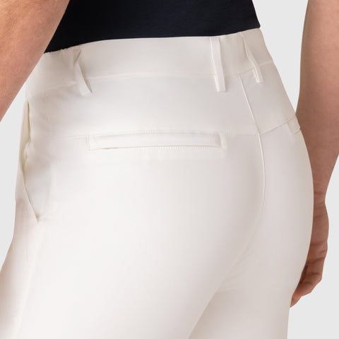 Jetsetter Tech Short in white, showcasing sleek fit and durable fabric.