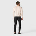 Legacy Polo Sweater in premium viscose blend, back view.