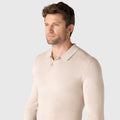 Versatile Legacy Polo Sweater in premium viscose blend knitwear.