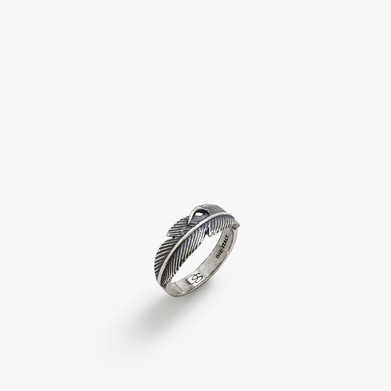 ["Sterling Silver Feather Ring"]
