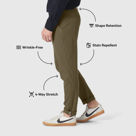 Jetsetter Tech Pant Slim Fit with wrinkle-free, stain-repellent, shape retention, four-way stretch features.