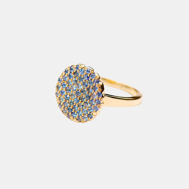 ["Montana Sapphire Pave Nailhead Ring"]